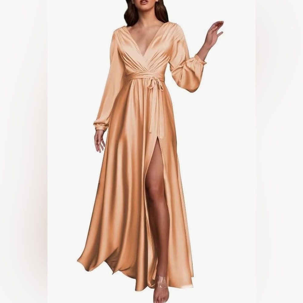 Champagne/Gold Maxi Dress